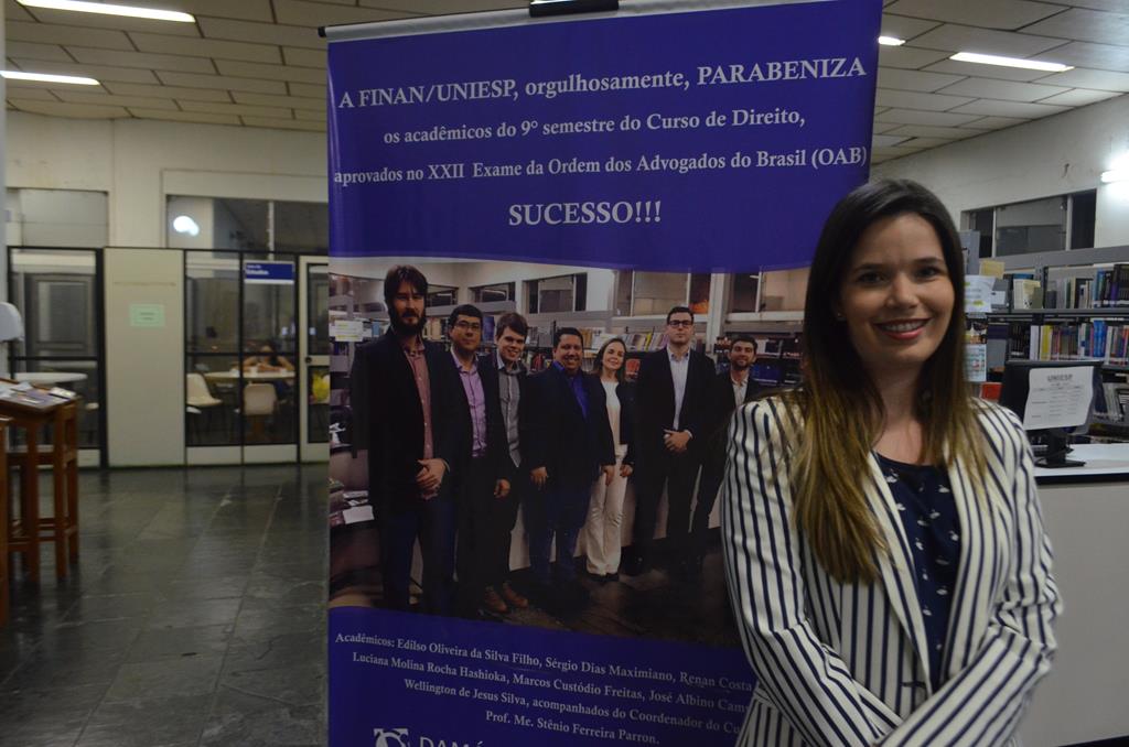 Professora de Direito Civil h&aacute; tr&ecirc;s anos no quadro de docentes da Uniesp, Naira Benante Cracco Lopes &ndash; Foto: Glaucia Piovesan/Jornal da Nova